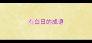 有白日的成语