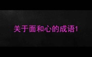 关于面和心的成语