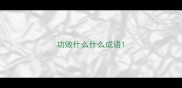 功败什么什么成语
