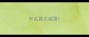 什么昆仑成语