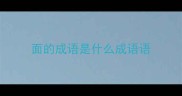 面的成语是什么成语语