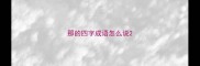 那的四字成语怎么说