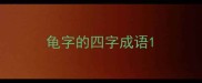 龟字的四字成语