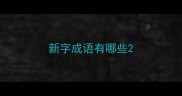 新字成语有哪些