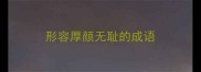 形容厚颜无耻的成语