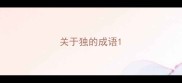 关于独的成语