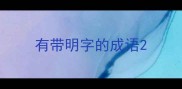 有带明字的成语