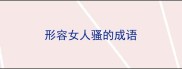 形容女人骚的成语
