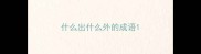 什么出什么外的成语