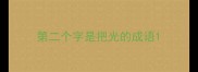第二个字是把光的成语