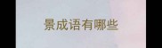 景成语有哪些