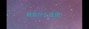 秋实什么成语