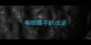 有眼睛手的成语