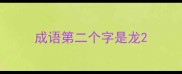 成语第二个字是龙