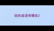 锐的成语有哪些