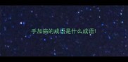 手加病的成语是什么成语