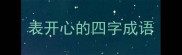 表开心的四字成语
