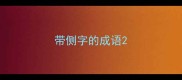 带侧字的成语