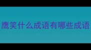 鹰笑什么成语有哪些成语