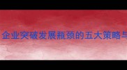 破局重生企业突破发展瓶颈的五大策略与实战案例