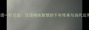 成语一针见血汉语精炼智慧的千年传承与当代应用
