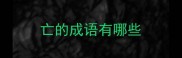 亡的成语有哪些