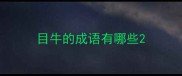 目牛的成语有哪些
