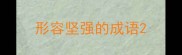 形容坚强的成语