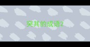突其的成语