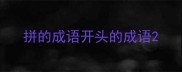 拼的成语开头的成语