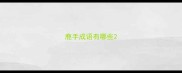 鹿手成语有哪些