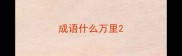 成语什么万里
