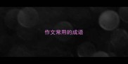 作文常用的成语