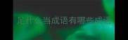 足什么当成语有哪些成语