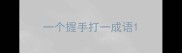 一个握手打一成语