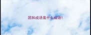 团和成语是什么成语
